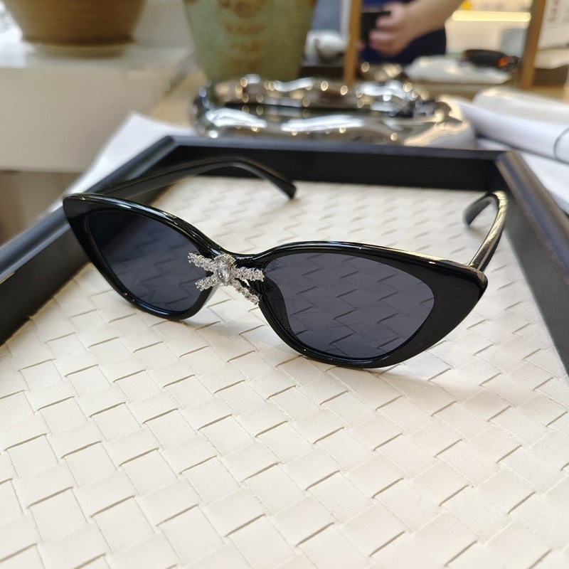 Korean Style Fashionable New Sunglasses For Female Stars Traveling And Taking Pos, Anti-Uv Sunshade, Trendy Plain Face, Versatile Sunglasses - Image 3